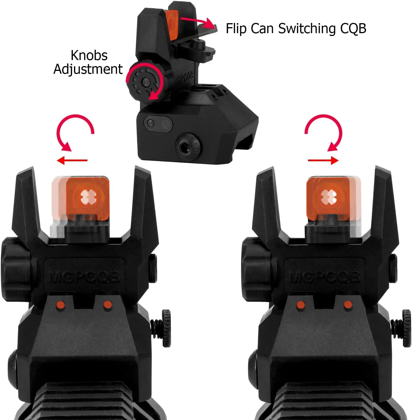 Fiber Optic Sights,with Green and Red Full Fiber Optics Dots Polymer Fiber Optics Sights Front and Rear Backup Sights