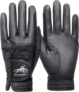 FINGER TEN Horse Riding Gloves Women Premium Pu Leather Equestrian Horseback Comfortable Grip Ladies Girls Glove Lightweight Breathable Touchscreen Stretchable for Outdoor Sport