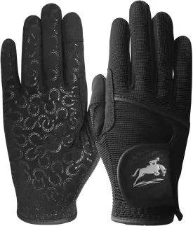 FINGER TEN Womens Horse Riding Gloves Premium Equestrian Horseback Gloves for Ladies, Mesh Breathable Lightweight Comfortable Grip Summer Color Pack