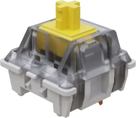 Gateron KS-9 Mechanical Switches for MX Mechanical Gaming Keyboard | 50g Force | Linear | Plate Mounted | SMD 3 Pin RGB Switches for Backlit Keyboard | (90 PCS, Yellow)