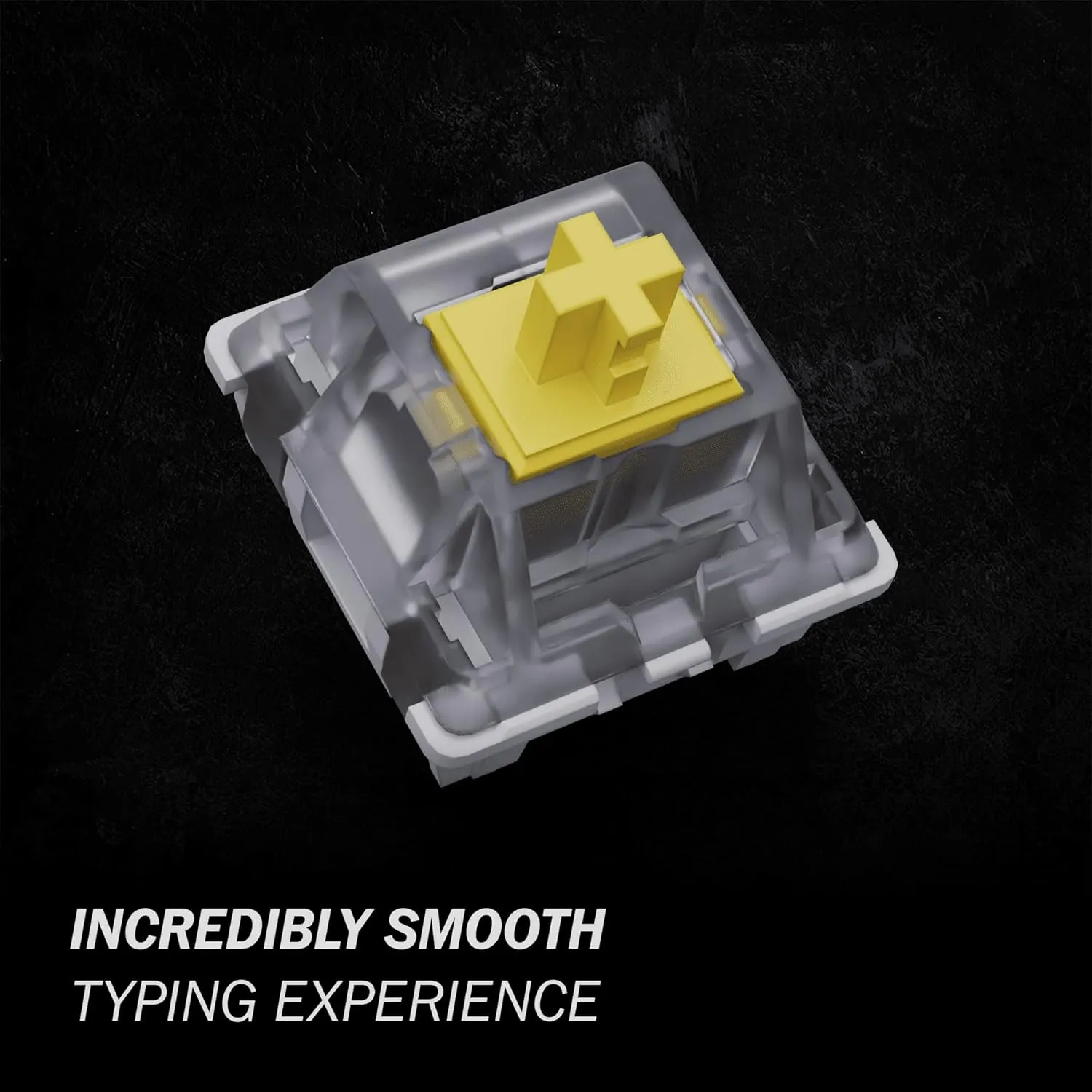 Gateron KS-9 Mechanical Switches for MX Mechanical Gaming Keyboard | 50g Force | Linear | Plate Mounted | SMD 3 Pin RGB Switches for Backlit Keyboard | (90 PCS, Yellow)