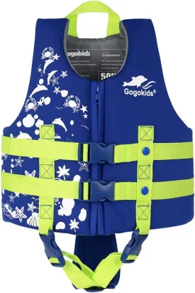 Gogokids Toddler Swim Vest, Kids Floaties  Boys & Girls Buoyancy Jacket, Swimming Aid for Pool & Beach, Fits 2-8 Years / 22-60 lbs