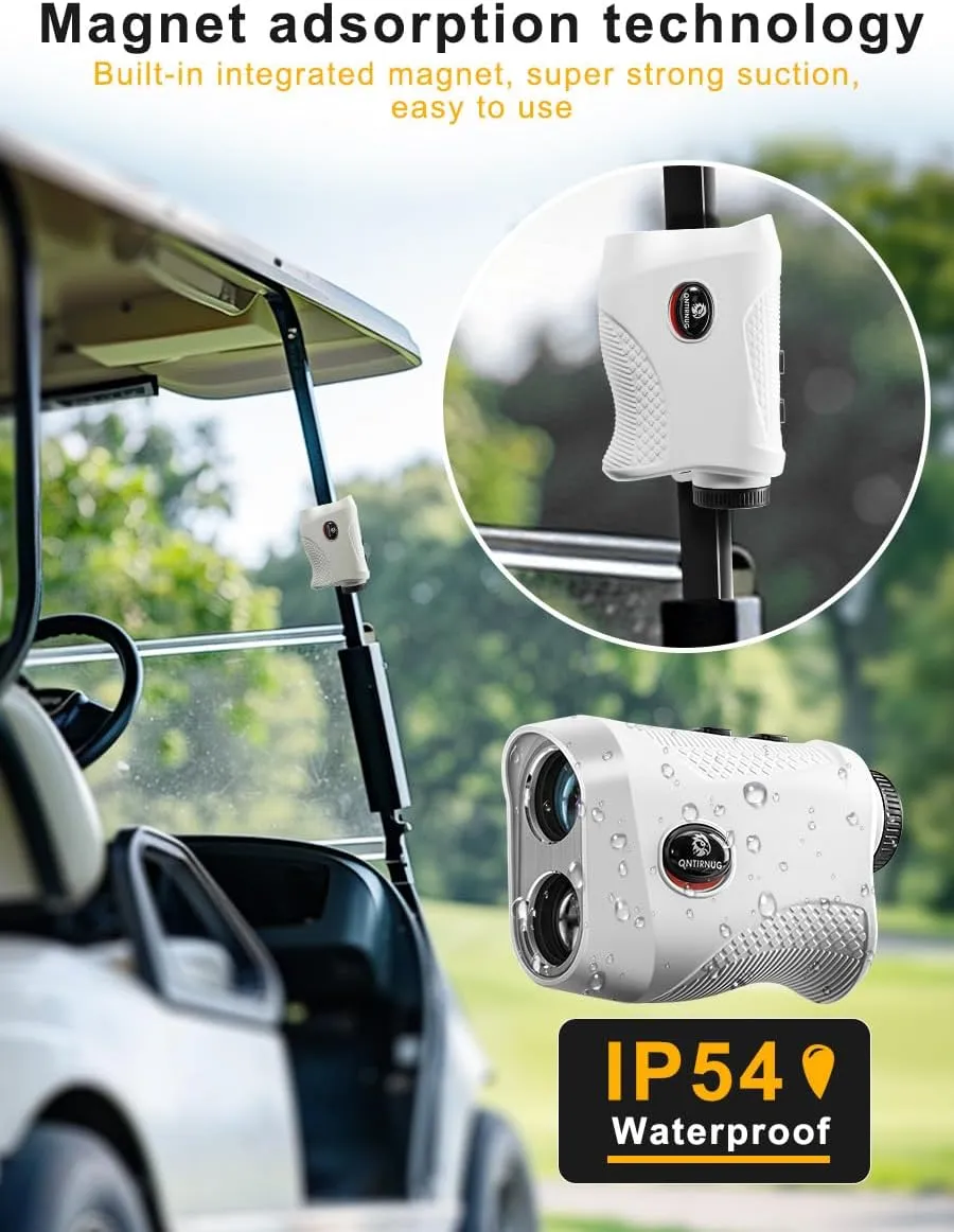 Golf Laser Rangefinder with Slope,7X Magnification Range Finder Golf for Hunting,1200 Yards Laser Range Finder,High-Precision Flag Pole Locking Vibration,Slope Mode Continuous Scan