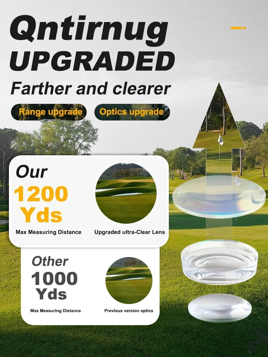 Golf Laser Rangefinder with Slope,7X Magnification Range Finder Golf for Hunting,1200 Yards Laser Range Finder,High-Precision Flag Pole Locking Vibration,Slope Mode Continuous Scan