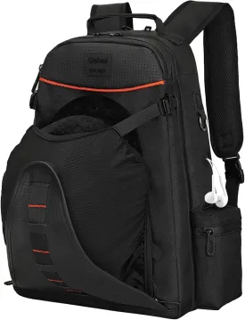 Goloni Professional Equestrian Backpack with Helmet Holder,Waterproof Horse Riding Boot Bag, One Bag with Multiple Compartments Carry All Accessories