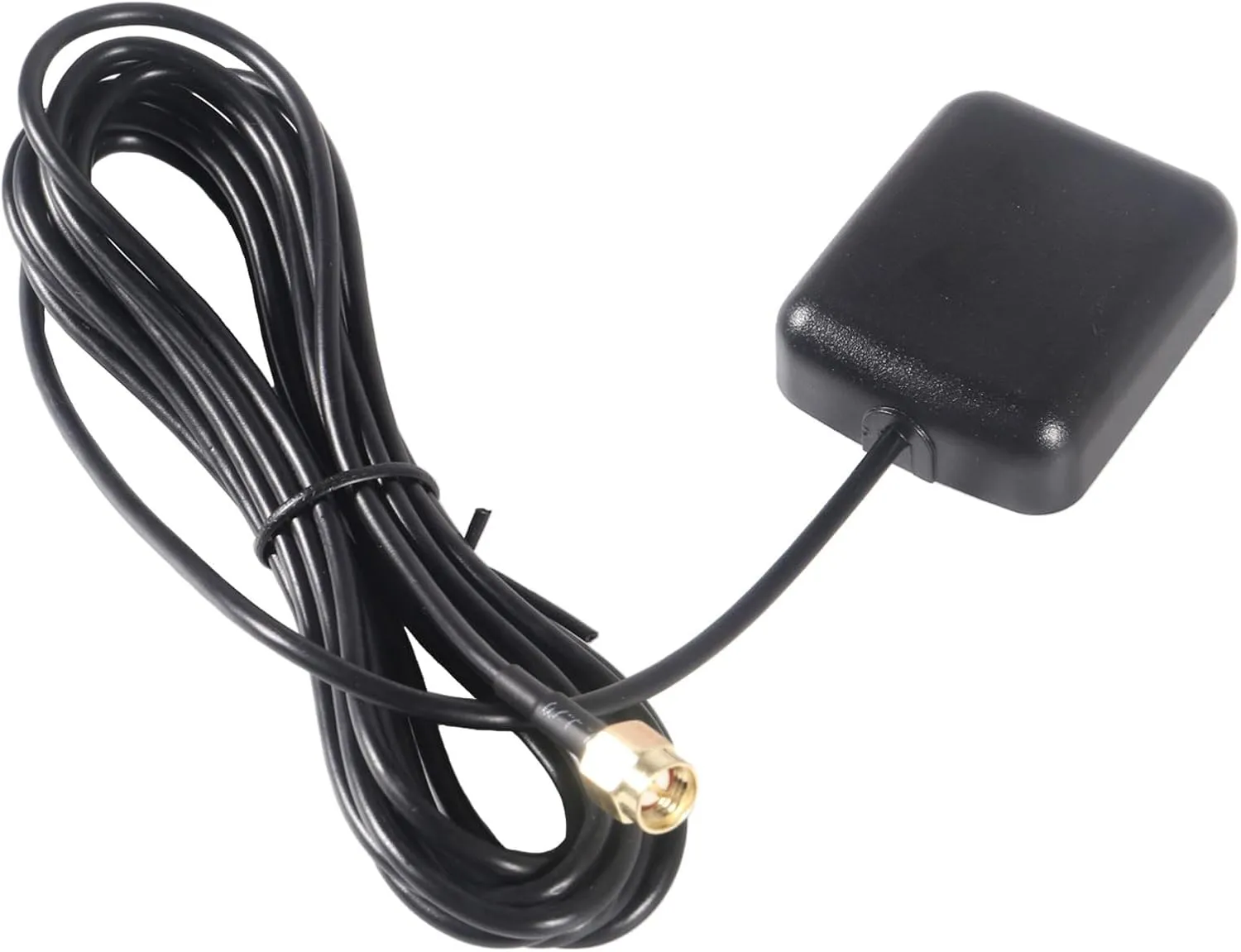 GPS Navigation Antenna with SMA Male Connector Vehicle Waterproof Active GPS Antenna for Car Stereo Head Unit GPS Navigation System Module Truck Marine Boat GPS Tracker