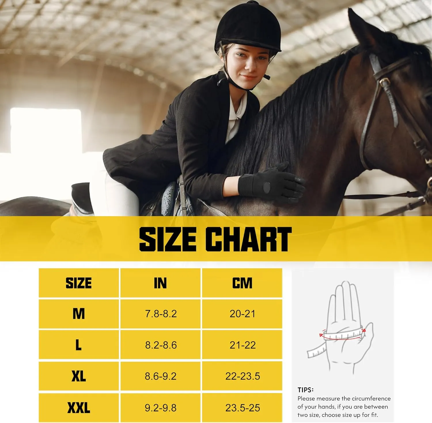 HANDALNDY Horse Riding Gloves, Equestrian Gloves Adult Kids for Girls Boys, Durable Comfortable Grip