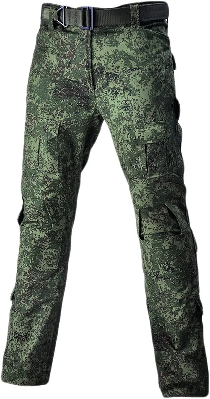 HARGLESMAN Men's Tactical Military Suits Long Sleeve Fitting Amry Uniforms Combat Shirt and Pants with Knee Pads