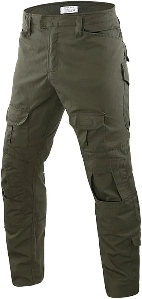 HARGLESMAN Men's Tactical Military Suits Long Sleeve Fitting Amry Uniforms Combat Shirt and Pants with Knee Pads