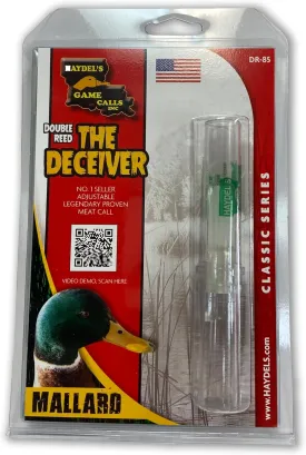 Haydel's Game Calls Inc. DR-85 Mallard Duck Call for Hunting, Double Reed, Adjustable. Legendary Proven Meat Call