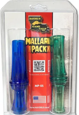 Haydel's Game Calls Inc. MP-05 Mallard Pack Featuring The Double Reed RL-99 Redleg Mallard Duck Call and The Single Reed SZ-05 Shizzle Duck Call