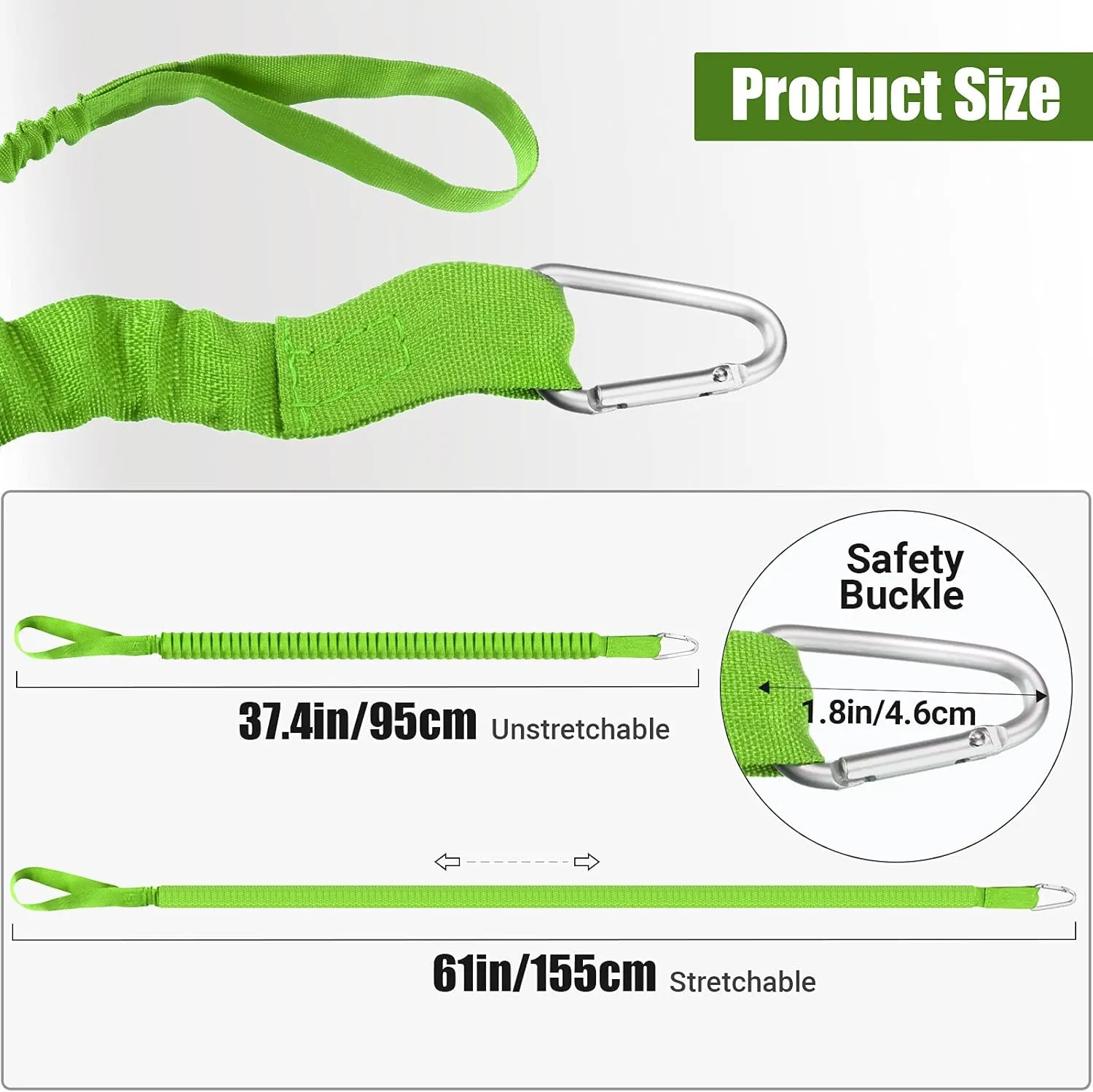 HESTYA 6 Pieces Kayak Paddle Leash Stretchable Paddle Rope Nylon Adjustable Kayak Coiled Rod Leash Lanyard Kayak Traction Rope for Kayak Canoe SUP Paddles Surfboard Fishing Poles Rods Accessories