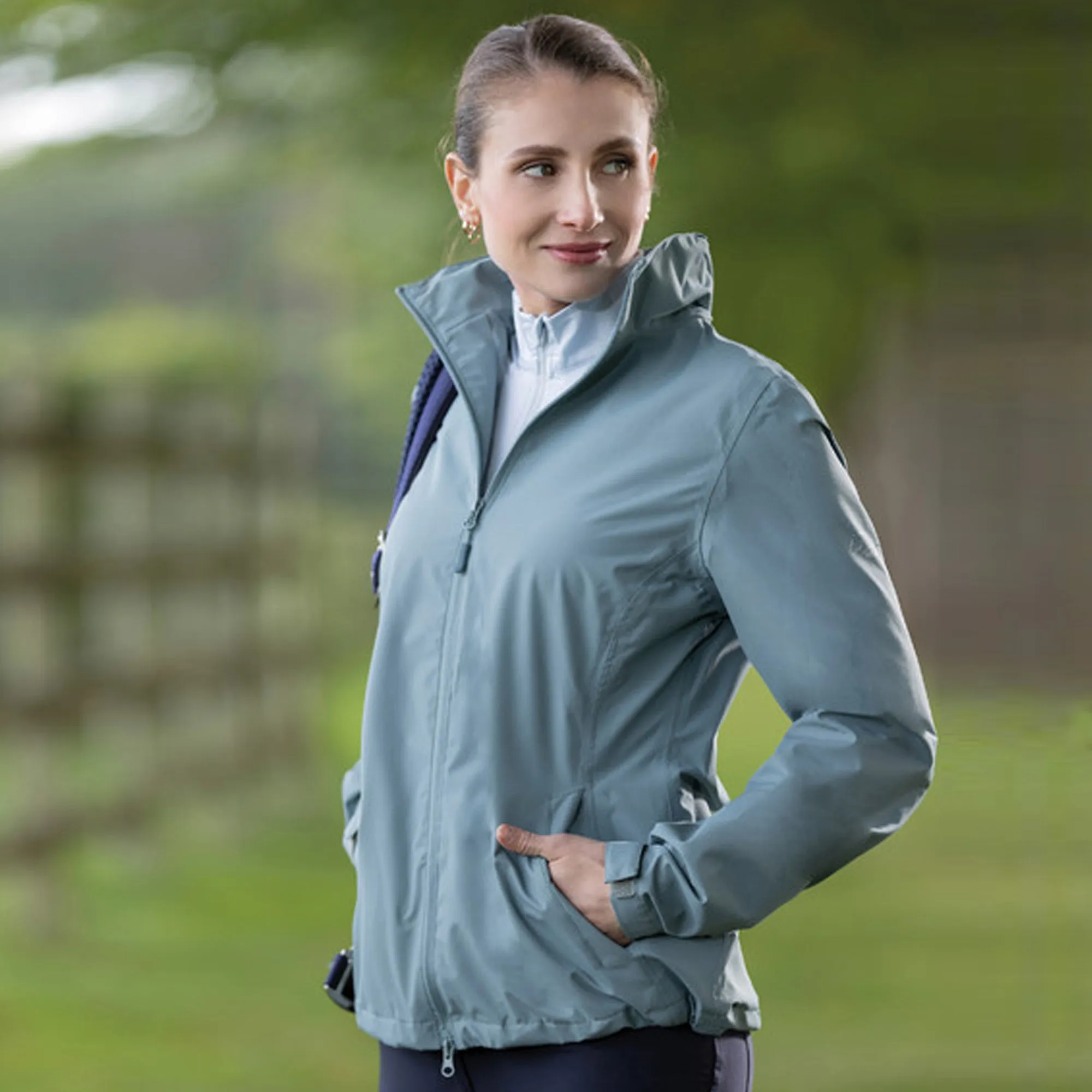 Hkm Ladies Rainy Day Jacket - Sage