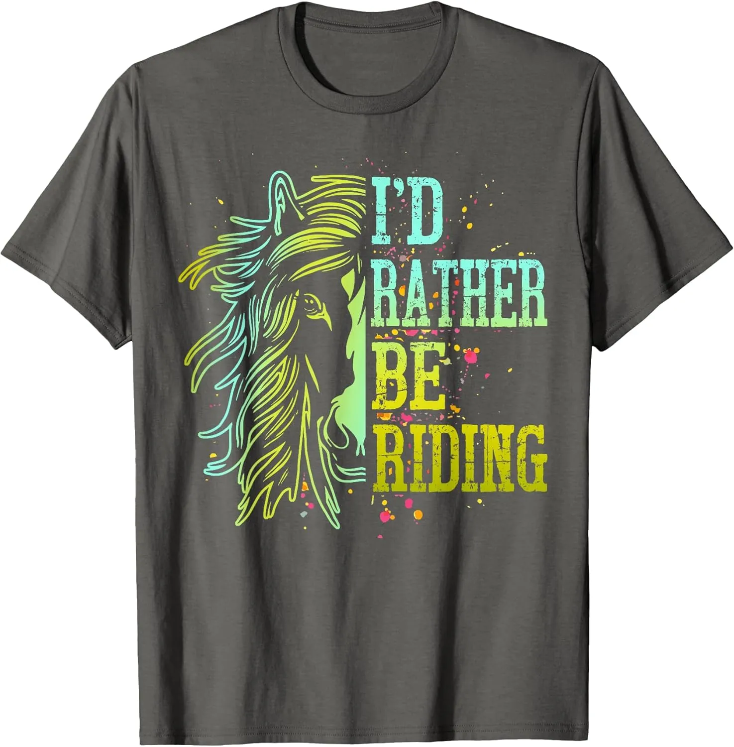 Horse-Shirt I'd Rather Be Riding Teen Girl Funny Equestrian T-Shirt