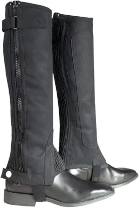 HORZE Amara Equestrian English Riding Unisex Kids Half Chaps | Synthetic Leather Zip-Up Pair | Accurate Size Chart in Description