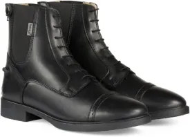 HORZE Kilkenny Kids' Unisex Equestrian Synthetic Leather Zip-Up Schooling Paddock Boots