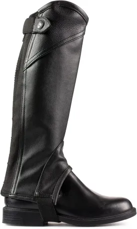 HORZE Unisex Soft Leather Zip-Up Equestrian Kids Half Chaps for Horseback Riding | See Size Chart in Description