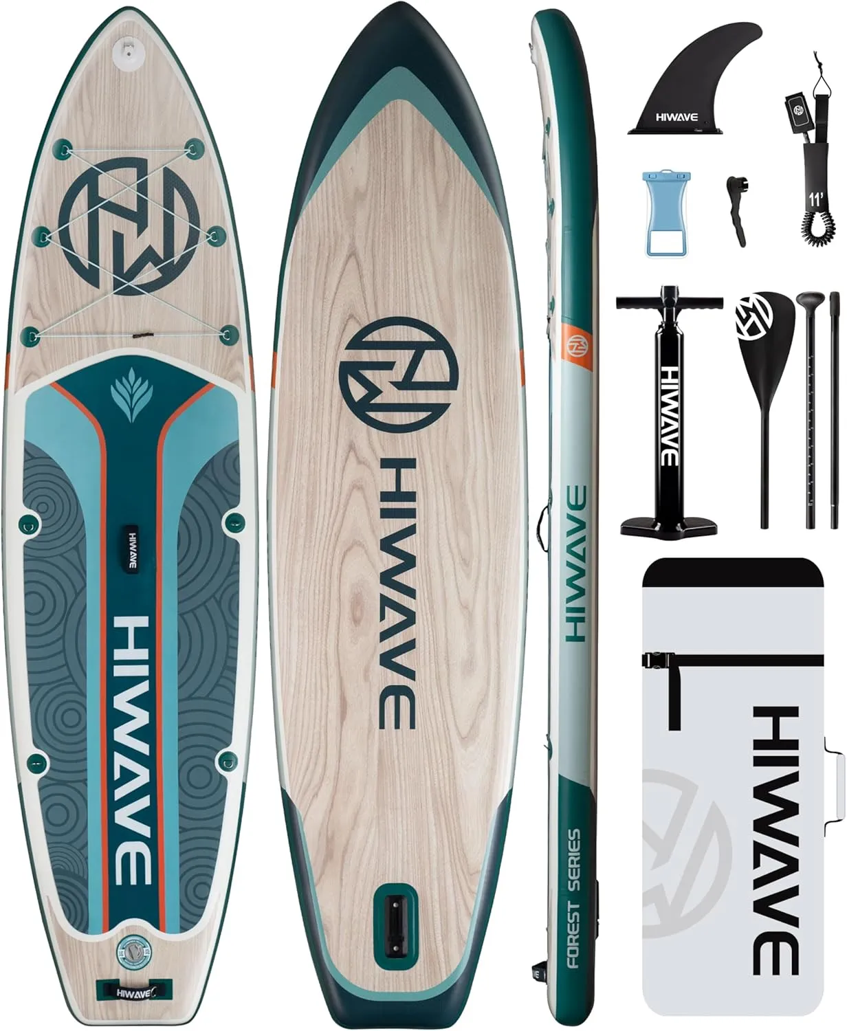 Inflatable Paddle Board 11 '* 34 "* 6" Extra Wide Sup Board, 450lb Capicity Paddle Board for Adults, Suitable for Sea and Lakes, 2 1Family Board
