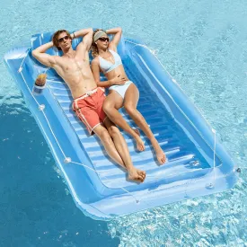 Inflatable Pool Floats Boat for Adults, Blow Up Tanning Pool Raft Sun Tan Tub with Inflatable Pillow for Family Outdoor, Garden, Backyard Summer Water Party (14  Year Old)
