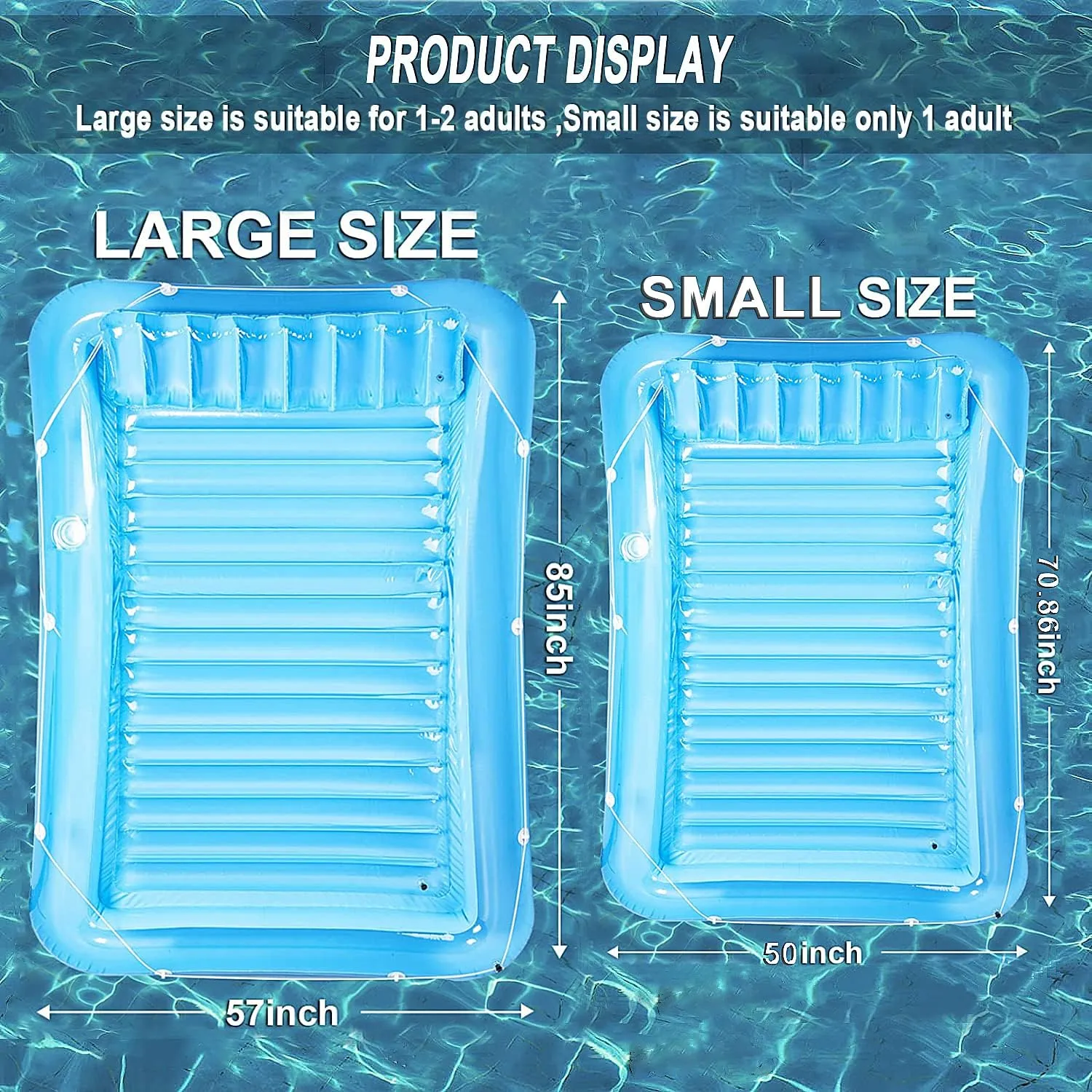 Inflatable Pool Floats Boat for Adults, Blow Up Tanning Pool Raft Sun Tan Tub with Inflatable Pillow for Family Outdoor, Garden, Backyard Summer Water Party (14  Year Old)