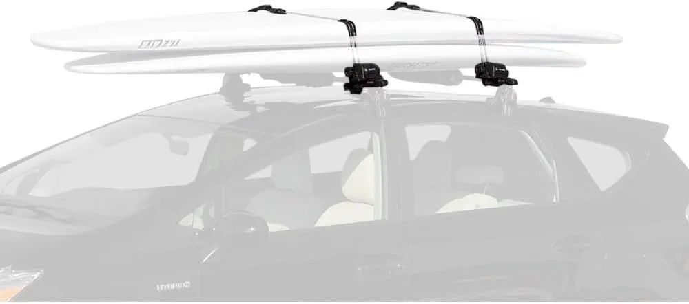 INNO INA446 Surf-Wind-Long Board Locking Roof Carrier w/Board Pads - Holds (1) Kayak or (1) Canoe or (2) SUP/Wind/Surf-Boards