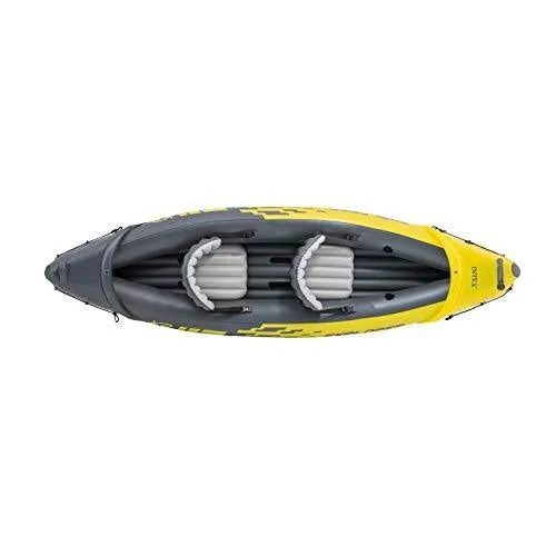 Intex Explorer K2 Kayak, 2-Person Inflatable Kayak Set with Aluminum Oars and High Output Air Pump