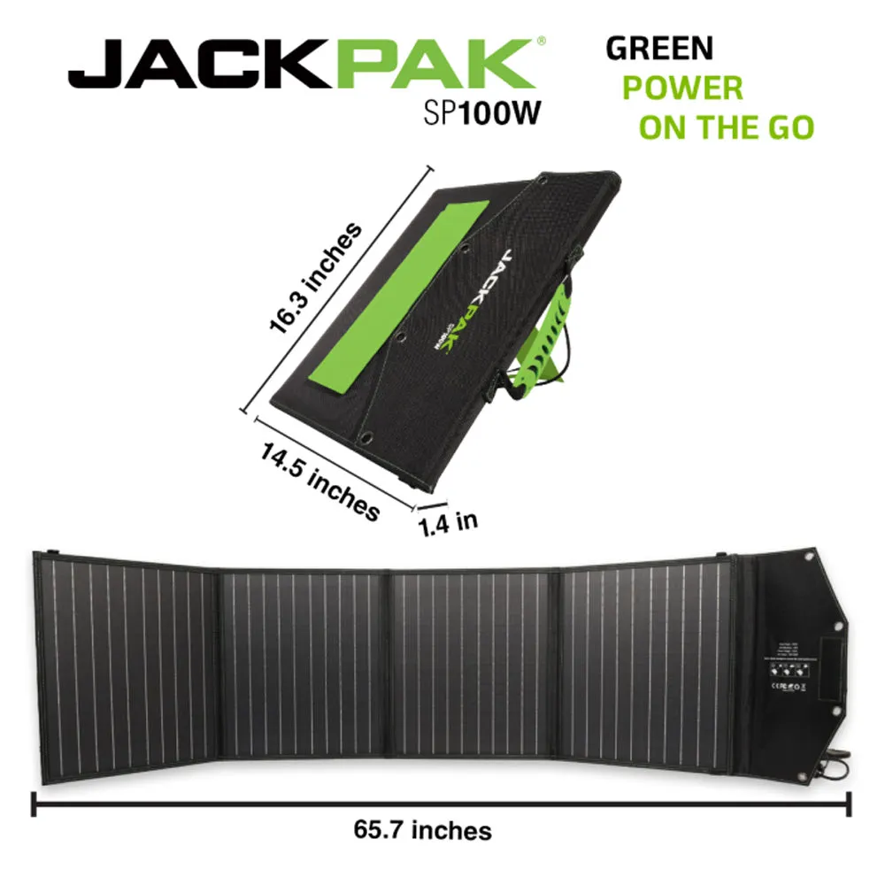 JackPak SP100W Flexible and Foldable, Compatible with Select Power Stations, Power Adapter To Connect Two SP100W Solar Panels