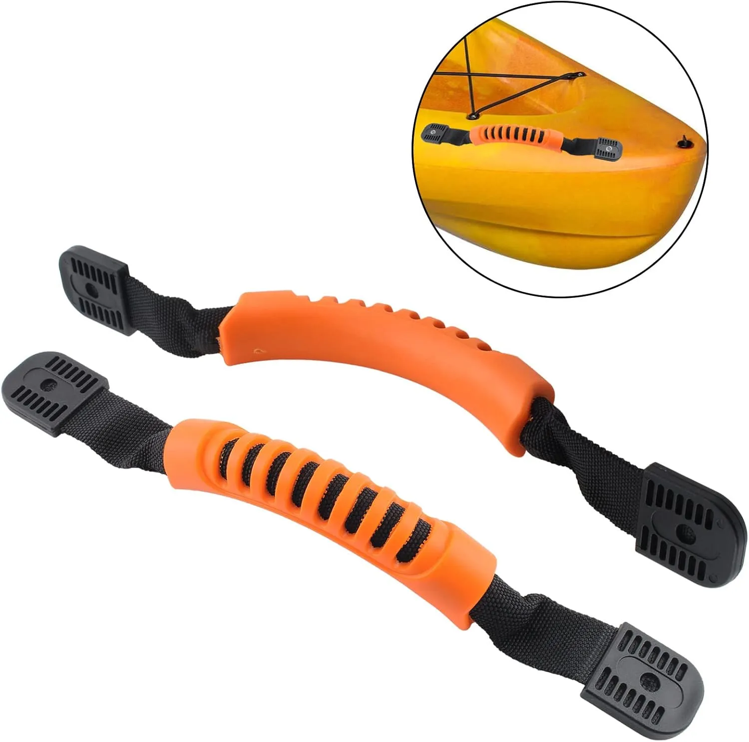 Kayak Carry Handles - Side Mount Replacement With Plastic Buckle for Paddle, Tandem, Canoe Boat & Lifetime Kayaks