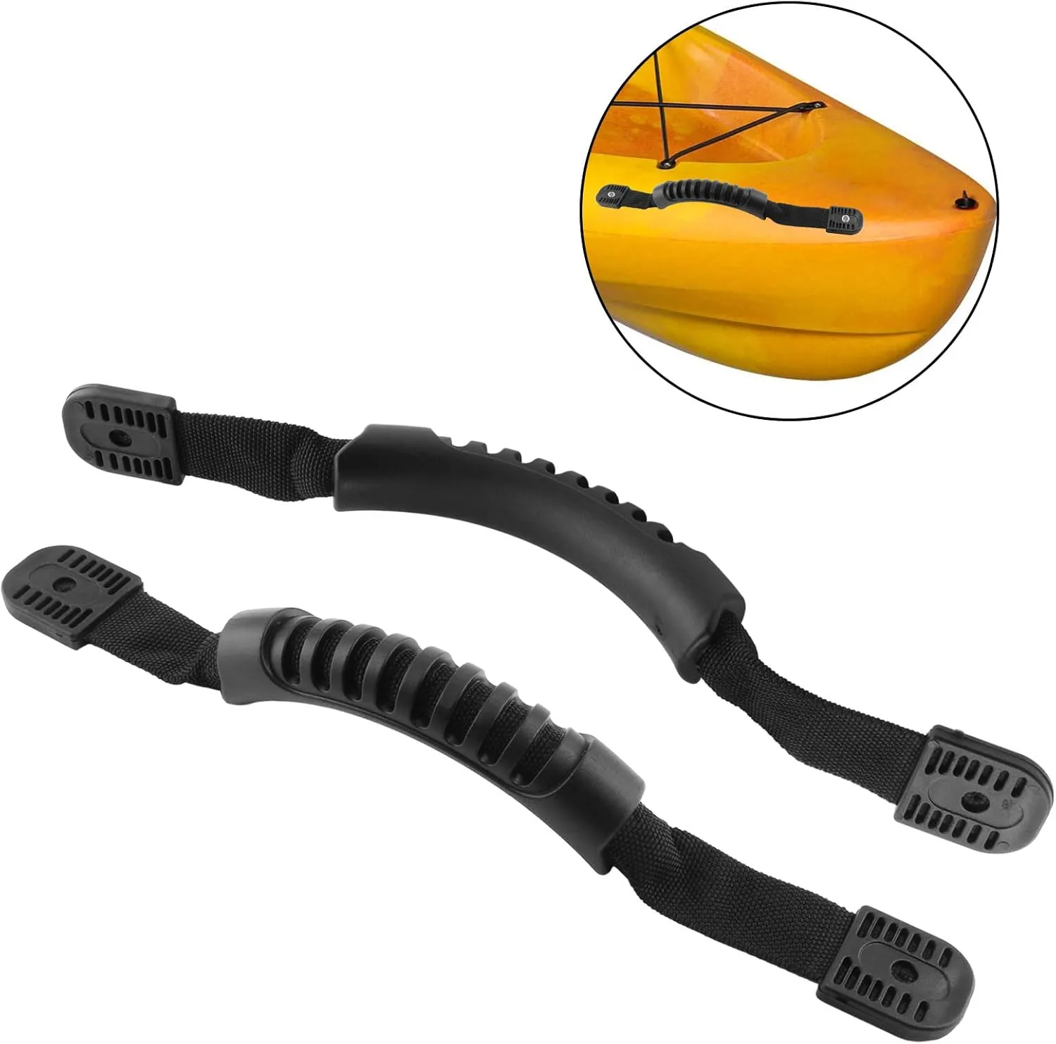 Kayak Carry Handles - Side Mount Replacement With Plastic Buckle for Paddle, Tandem, Canoe Boat & Lifetime Kayaks