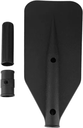 Kayak Paddle Blade, Kayaking Canoe Floating Paddles Oar Small Boat Leaf Replacement Part Kit Inflatable Kayaks Paddle Handle Adjustable Lightweight Accessories Portable Dinghy Fishing with Screw Black