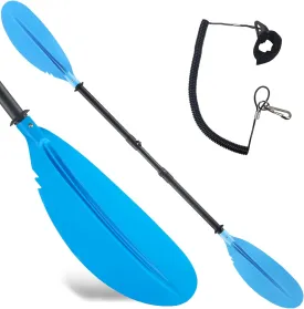 Kayak Paddle, Kayak Paddles 4 Pieces Steel Made Telescopic 178-246cm for Kayaking Canoeing Boating for Surfing Oar Fishing Convenient Packable