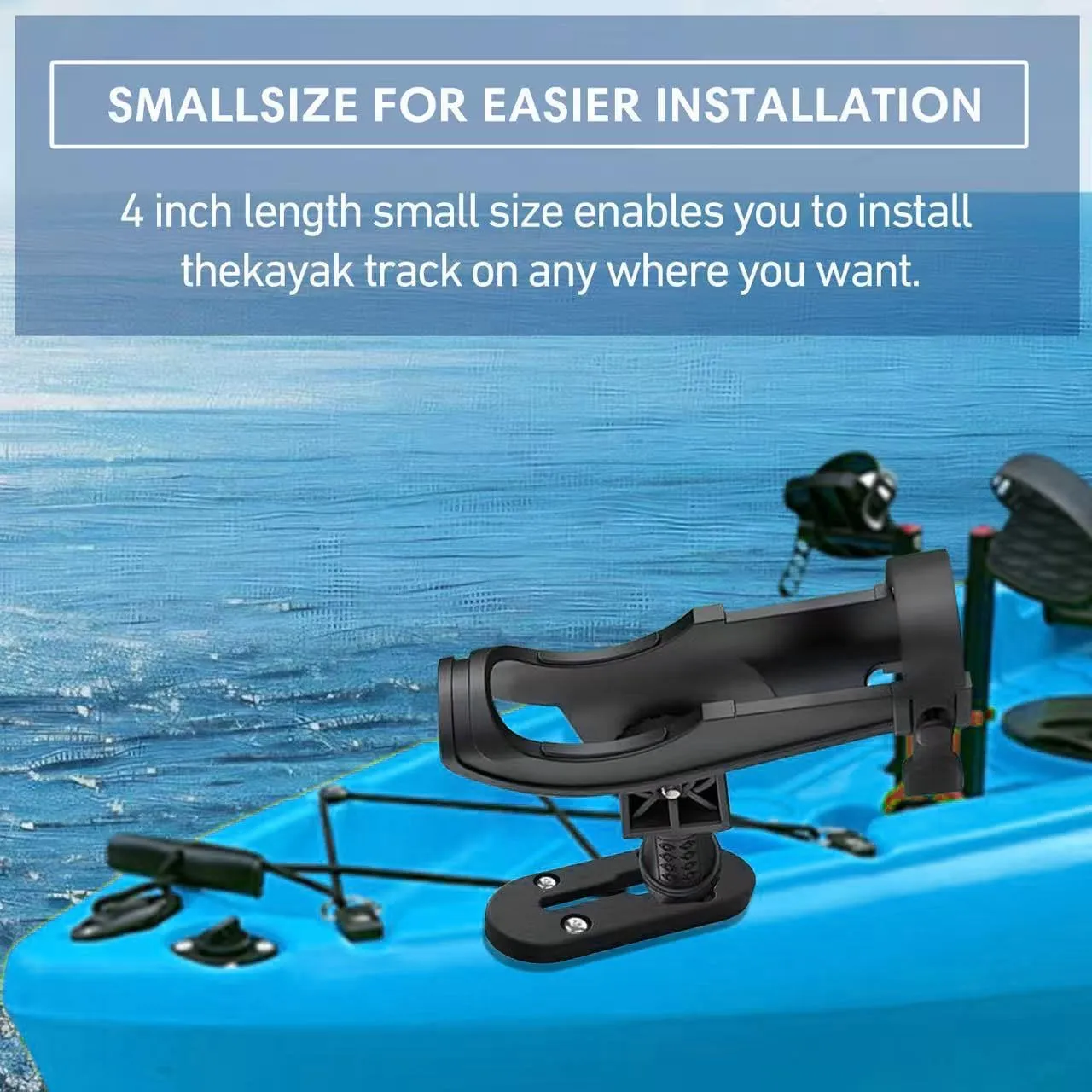 Kayak Track Kayak Low Profile Track,Kayak Rail,Kayak Accessories Mount Track,Kayak Gear Track for Fishing Rod Holder,Kayak Rail Track for Paddle Holders Fish Finder,Cup Holder,Anchor Cleats