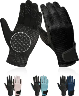 Kids Horse Riding Gloves Equestrian Anti Slip Children Horseback Bike Gardening Fishing Cycling Outdoor Activities Riding Gloves Girls Boys Youth