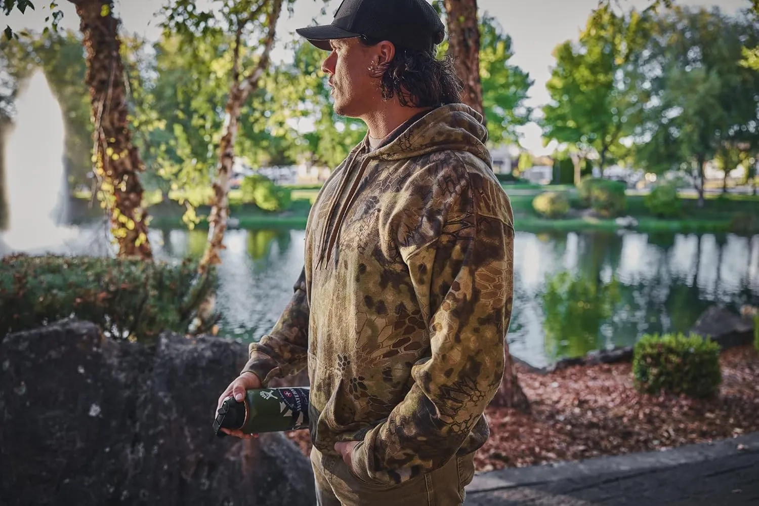 Kryptek Men's Stalker Camo Hoodie, Hooded Sweatshirt