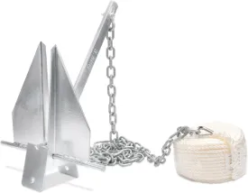 Leero Heavy Duty Boat Anchor Kit with Anchor Chain, Shackle and Anchor Rope, 5/8/10/13 lb Portable Danforth Anchor, Boat Anchor for Pontoons, Fishing Boats, Bass Boats, Sport Boats, Sport Yachts