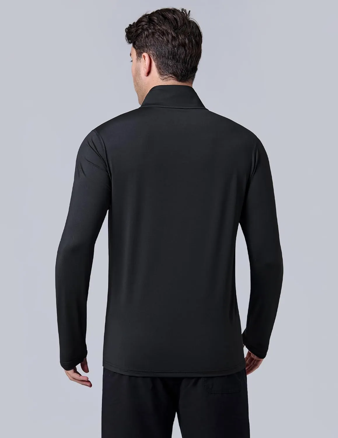 Liberty Imports 3-Pack Mens Quarter-Zip Pullover Lightweight Long Sleeve Athletic Jackets Performance Workout Running Shirts