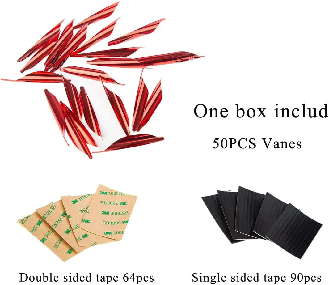 Linkboy Archery Spin Vanes 1.8inch Arrow Vanes Fletches - 50pcs