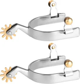 Lnrueg 2 Pack Horse Spurs, Stainless Steel Horse Spurs for Men Women, Western Cowboy Boot Spurs for Riding Equestrian