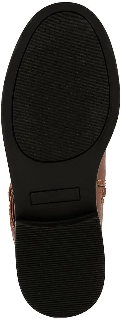 LONDON FOG Girls Brooke Knee High Fashion Boot Zip Up Boot With Fashion Buckle