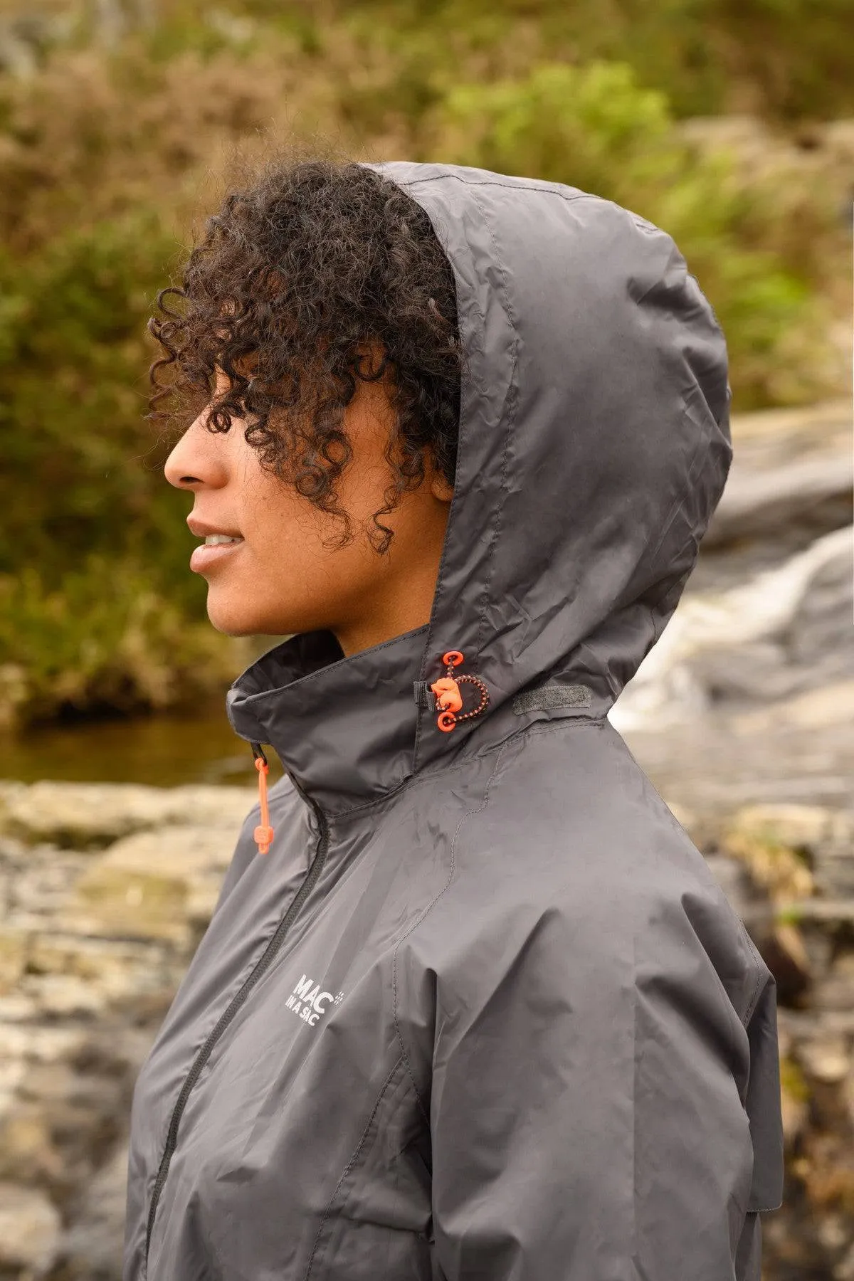 Mac in a Sac Adults Origin Waterproof Breathable Windproof Unisex Packable Jacket-CHARCOAL