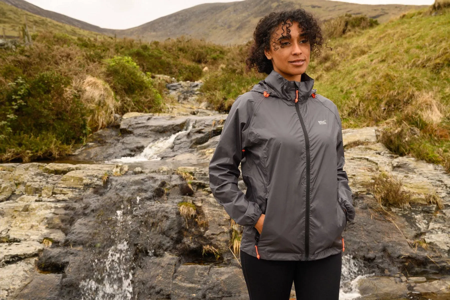 Mac in a Sac Adults Origin Waterproof Breathable Windproof Unisex Packable Jacket-CHARCOAL