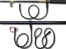 Made in The USA. Kayak Paddle/Rod/Gear Leash Now with Cinch Lock, 3 Black Leashes and 1 Carabiner. Built to Last.