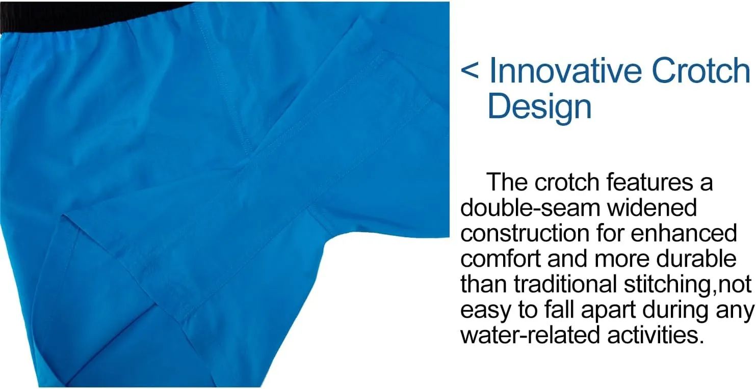 Mens Swim Trunks 6" Quick Dry Swim Shorts with Mesh Lining Swimwear Bathing Suits with Zipper Pocket