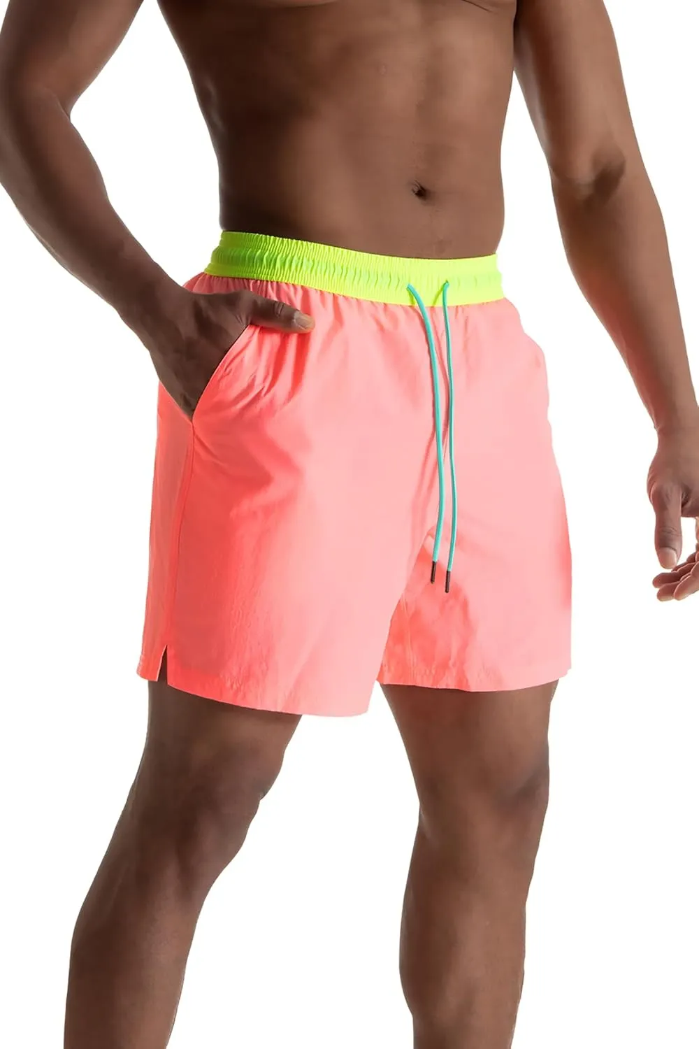 Mens Swim Trunks 6" Quick Dry Swim Shorts with Mesh Lining Swimwear Bathing Suits with Zipper Pocket