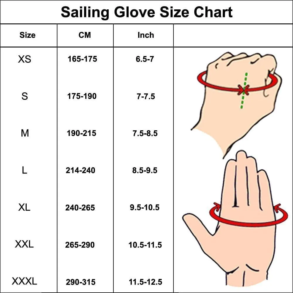 MRX Sailing Gloves Fishing Kayak Gloves for Men & Women Rowing Water Ski Canoe Paddle Gloves Sailing Gear Women Paddling Gloves | Sailing Gloves for Men & Women | Short Finger Sailing Kayaking Gloves