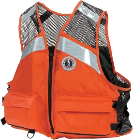 MUSTANG SURVIVAL Industrial Mesh Vest with Solas Reflective Tape