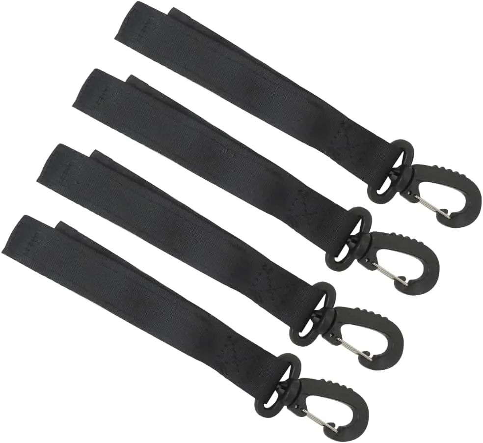 New 4X Paddle Clip Replacement Fit Any Size Paddle Shafts, for SUP Paddleboard Inflatable Boat Paddle Keeper Paddle Holder Paddle Clip, No D Ring Patch, Black