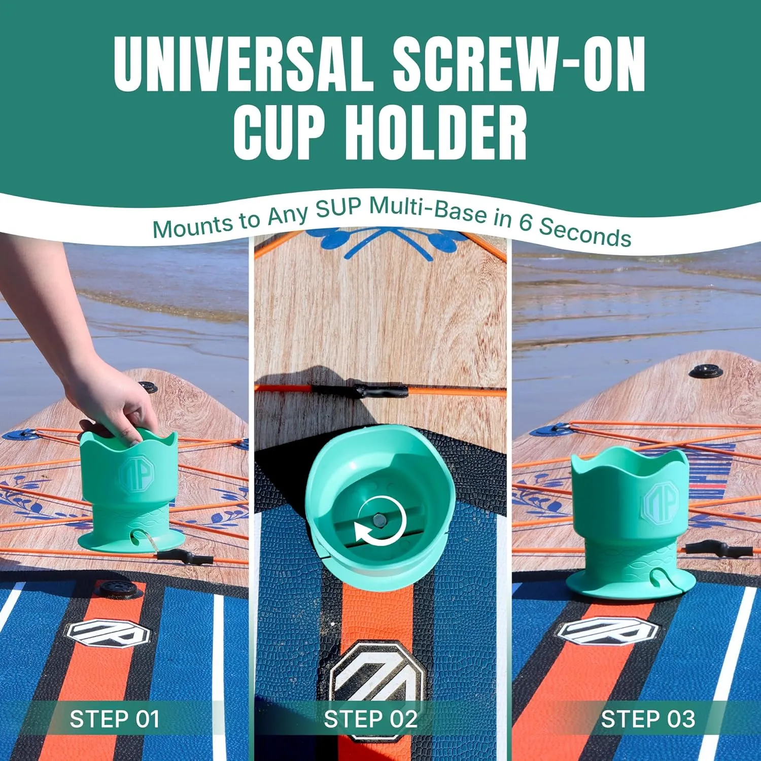 Niphean Paddleboard and Kayak Cup Holder, Versatile Drink Holder for Various Container Sizes, Durable and Stable Accessory for SUP, Kayak & Boat