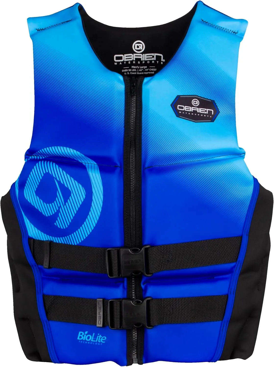 O'Brien Men's Flex V-Back Life Jacket - US Coast Guard Approved Level 70 Buoyancy - Water Sports Activity Including Boating, Paddle, Skiing, Surfing & Swimming
