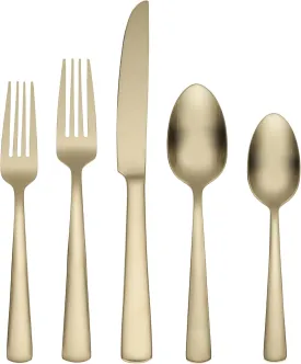 Oneida B1025020AL21 Aptitude Champagne Satin 20 Piece Flatware Set